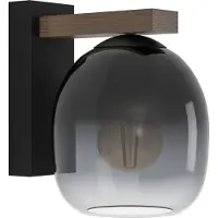 Eglo Filago Wandlamp - E27 - 20 cm - Bruin|Zwart - Glas