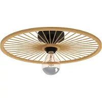 Eglo Leominster Plafondlamp - E27 - Ø 45 cm - Zwart|Hout