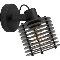 Eglo Wandspot Segovia Zwart Hout E27
