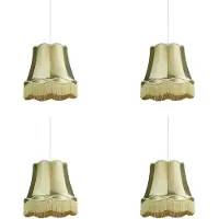 QAZQA Set van 4 retro hanglampen groen 45 cm - Granny