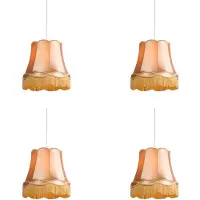 QAZQA Set van 4 retro hanglampen goud 45 cm - Granny