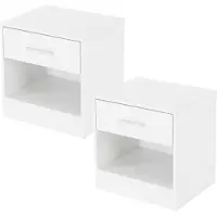 ML-Design Nachtkastje Ally | spaanplaat wit 36x38x30 cm nachtkastjes | NADUVI