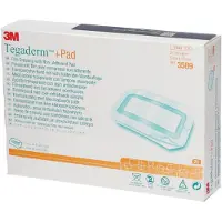 3M Tegaderm + Pad Transparant Filmverband Met Absorberend Kompres 9cmx15cm 25 St Compressen