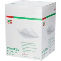 Lohmann & Rauscher Vliwaktiv Steriel Koolkompres 10 cm x 10 cm (20254) | 20 stuks