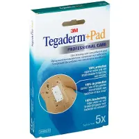 3M Tegaderm + Pad Transparant Filmverband Met Absorberend Kompres 5cmx7cm 5 St Pleister