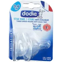 Dodie Anti-Colique Slow Flow Zuigspeen 0-6 Maanden 2 St Speen