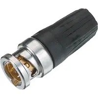 Neutrik BNC-stekker, recht 75 Ω, NBNC75BFG7 1 st., Kabels + Stekkers, Zwart