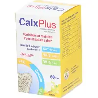 CalxPlus Vanille | Calcium | Botten | Calcium – Vitamine D en Vitamine K 60 St Tabletten