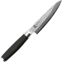 Yaxell Taishi Universeelmes 12 cm - VG-10 Staal - Hardheid 61 HRC - Tsuchime Afwerking - Gehamerd Lemmet - Zwart Pakka Beukenhout Handvat