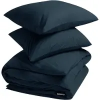 Yumeko Dekbedovertrek set Percal Katoen 200x220 Blauw - Eco, Bio & Fairtrade