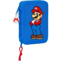 Safta Super Mario Gevuld Etui, Play - 28 st. - 19,5 x 12,5 x 4 cm - Polyester