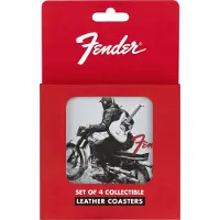Fender Vintage Ads 4-Pk Coaster Set Black and White