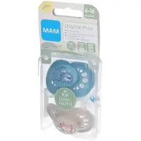 Mam Fopspeen Original Pure Siliconen 6+ Maanden Blue & Neutral | 2 stuks