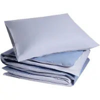 Yumeko Dekbedovertrek set Percal Katoen 140x220 Blauw - Eco, Bio & Fairtrade