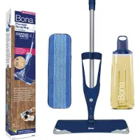 Bona Premium Spray Mop - Vloerwisser met Spray - Inclusief Geoliede Houten Vloer Reiniger & Microvezel Reinigingspad