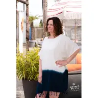 Lalay Dip dye strandtuniek navy van Lalay