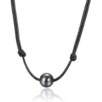 Memphis Verstelbare Heren Collier - Single Bead Hematite