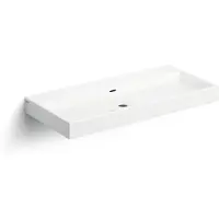 Clou Wash Me wastafel wit keramiek B90xH8xD42cm