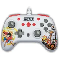 Konix Gamepad - Nintendo Switch, Switch 2 and PC - One Piece - Wired - White - Vibration Function - 3m Cable - Luffy -