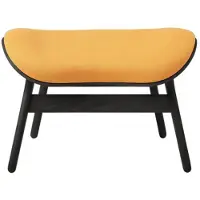 UMAGE A Conversation Piece Ottoman Black Oak | Tangerine