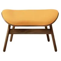 UMAGE A Conversation Piece Ottoman Dark Oak | Tangerine