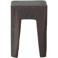 MUST Living Stool Vito Brown,45x30x30 cm, brown recycled teakwood with natural cracks