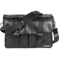 Bronkey Roma Black Leather Camera Bag