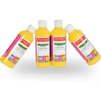 Merkloos Gele Plakkaatverf 4 Delige Set Waterbasis Ideaal voor Kunst & Knutselwerk 5cm x 16 cm Ondoorzichtig en