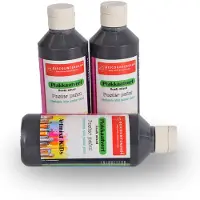 Merkloos Zwarte Set Van 3 Plakkaatverf Set 5cm x 16cm Waterbasis Ondoorzichtig Voor Hout Canvas Karton Stof