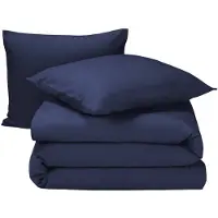MOODIT Dekbedovertrek Freya Evening Blue Flanel-200 x 200 / 220 cm | 2-Persoons