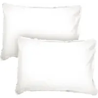 Matt & Rose Set Kussenslopen Wit - 50 x 70 cm - Gewassen Katoen