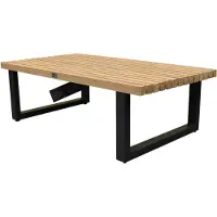 AVH-Collectie Ravenna lounge tuintafel aluminium antraciet met teak blad