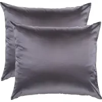 Silk Heaven 2x Zijden Kussensloop 50x70cm Antraciet Hotelsluiting 19 Momme - Kussensloop set - Luxe Silk Kussensloop 100% moerbei zijde - Zijde kussensloop - - 50x70cm / Hotelsluiting