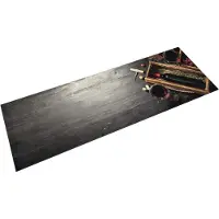 vidaXL Keukenmat wasbaar wijnflesprint 60x180 cm fluweel