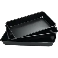 King Hoff 4199 - Bakblikken - bakvorm - set van 3 - zwart