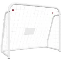 Super Merchant Voetbaldoel met net 125x96x60 cm staal en polyester wit