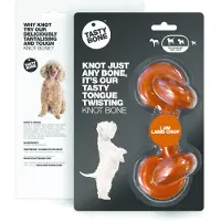 Tasty Bone Knot Bone - Lamskotelet | Nylon speeltjes