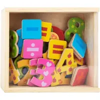 Small Foot - Houten Magnetische Cijfers Kleur. 37dlg.