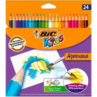 BIC Kids Aquacouleur - Aquarelpotloden - Kinderen - Verschillende Kleuren - Potlood - 24 Stuks