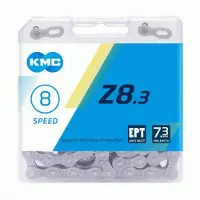 Kmc 8-speed fietsketting - Z-bridge ontwerp - Anti-roest - 114 schakels - Zilver/grijs