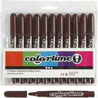 Creativ Company Donkerbruine jumbo stiften, 12st.