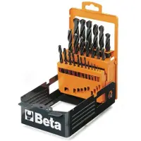 Beta 6-delige set spiraalboren, korte uitvoering HSS gewalst (art. 410) in kistje 410/SP19 - 004100419