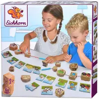 Janod Houten Rijgspel educatief speelgoed 13-delig multi kleuren.