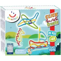 Clics Toys 35 stuks set- flexibele bouwstaafjes- speelgoed 4,5,6,7,8 jaar jongens en meisjes- knutselen meisjes jongens- constructie speelgoed- Montessori speelgoed- educatief speelgoed