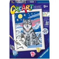 Ravensburger CreArt Wonderful Wolf Family - Schilderen op nummer voor kinderen