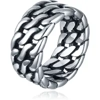Mendes Heren Ring- Dual Cuban Silver-19mm