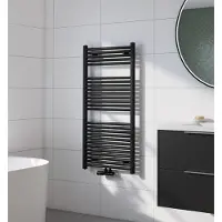 Saqu Cole handdoekradiator 701W 60x120cm mat zwart