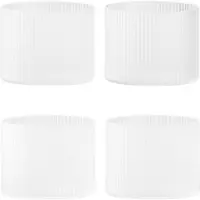 Ferm Living Ripple lage glazen 4-pack Frosted