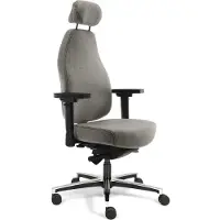 Sit And Move Therapod X Hoofdsteun - Lichtgrijs Wolvilt - Bureaustoel