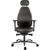 Sit And Move Therapod X Hoofdsteun - Zwart Leder - Bureaustoel